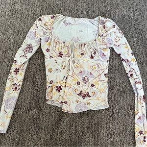 🦋 free people floral top size xs